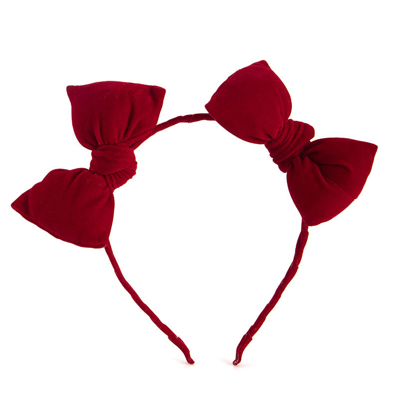Wholesale New Year Festive Woolen Knitted High Skull Sponge Hair Headband